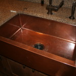 R_Apron Front Sink Bowl Copper Kitchen Sink